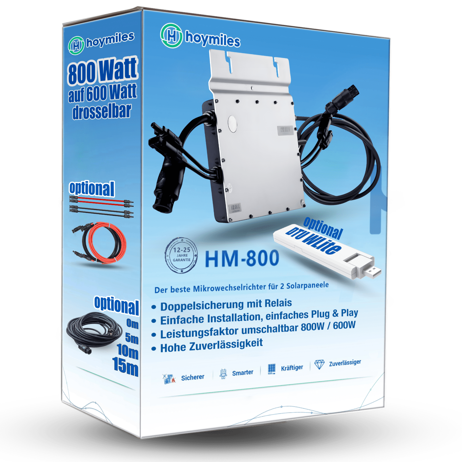 Hoymiles HM-800 WiFI DTU WLite Modul Wechselrichter Mikroinverter 1000Wp Solar