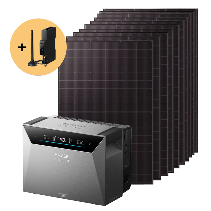 Balkonkraftwerk 5000W mit Speicher Anker SOLIX 4 Pro – Set