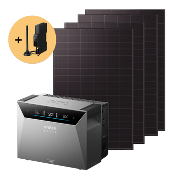 Balkonkraftwerk 2000W mit Speicher Anker SOLIX 4 Pro – Set