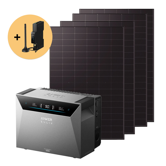 Balkonkraftwerk 2000W mit Speicher Anker SOLIX 4 Pro – Set