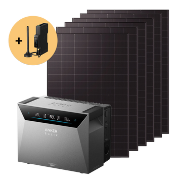 Balkonkraftwerk 3000W mit Speicher Anker SOLIX 4 Pro – Set