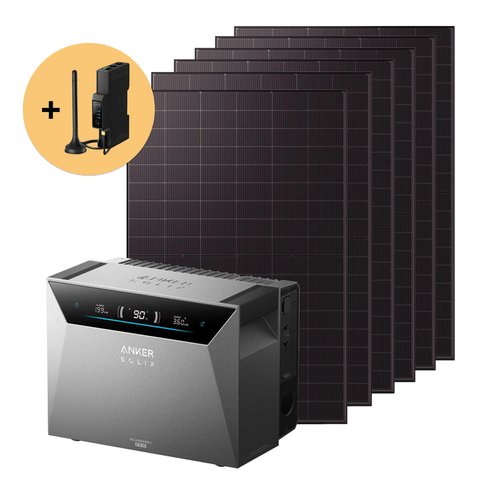 Balkonkraftwerk 3000W mit Speicher Anker SOLIX 4 Pro – Set