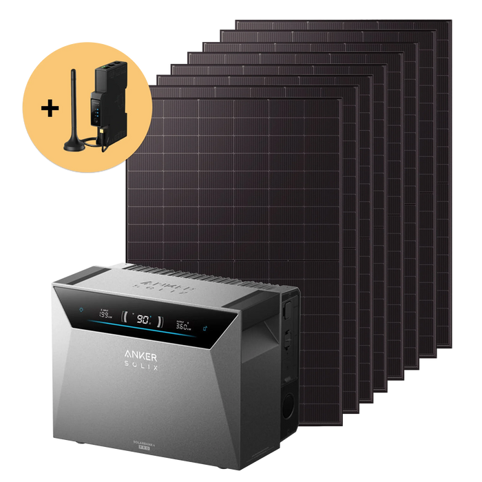 Balkonkraftwerk 4000W mit Speicher Anker SOLIX 4 Pro – Set