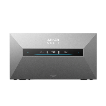 Anker SOLIX Solarbank Max AC von vorne mit Statusdisplay