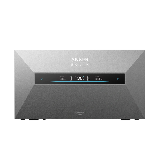 Anker SOLIX Solarbank Max AC von vorne mit Statusdisplay