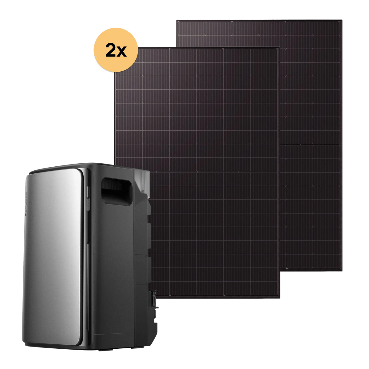 Balkonkraftwerk-Set mit EcoFlow STREAM Ultra Speicher und zwei Solarmodulen