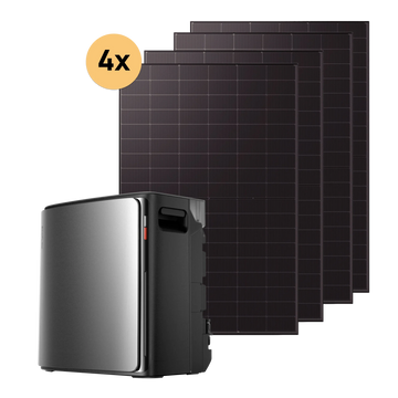 Balkonkraftwerk-Set mit EcoFlow STREAM Ultra X Speicher und vier Solarmodulen