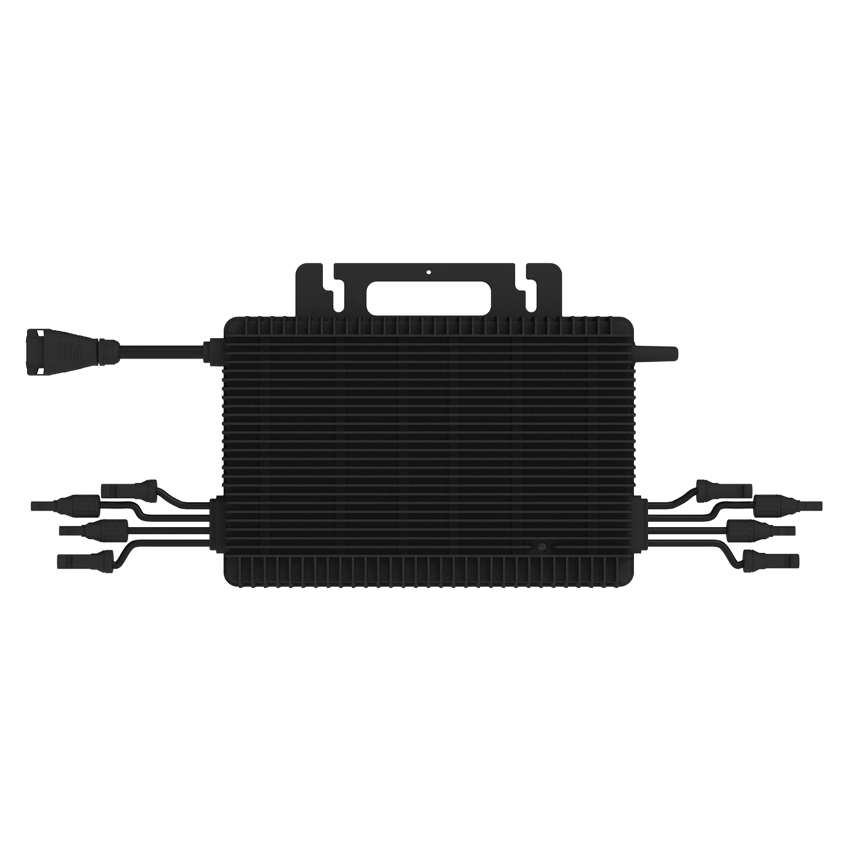 Hoymiles HMS-1600-4T von hinten mit Anschlusskabeln