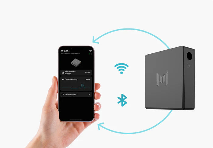 Marstek CT003 Smart Meter verbindet sich per WLAN und Bluetooth mit der App