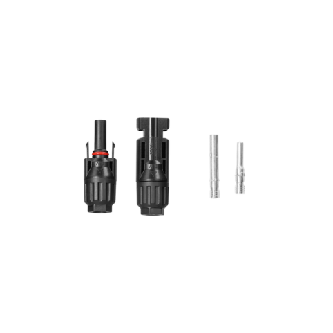 MC4 Stecker Set aus Plus- und Minus-Stecker mit passenden Crimphülsen